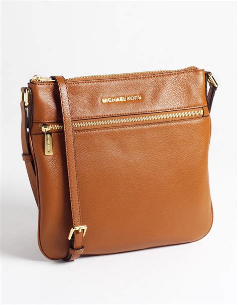 michael kors cross body bag brown|Michael Kors brown leather backpack.